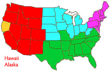 US Regional Map for Love Your Pet Expo